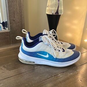 Nike Air Max White and Blue Sneakers